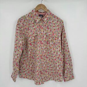 Laura Scott Multicolor Floral Button Down Long Sleeve Shirt